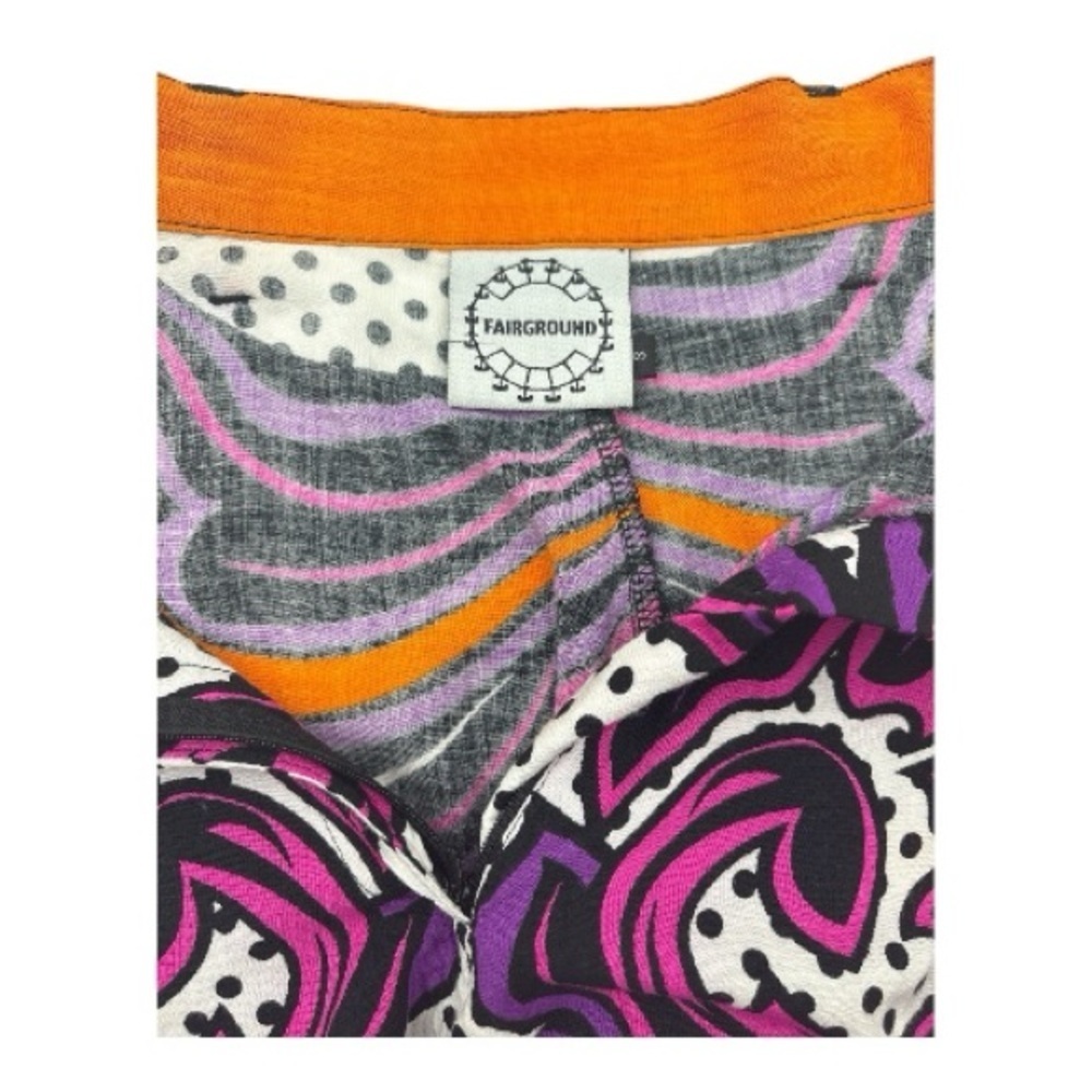 Fairground Festival Retro Boho Printed High-Waisted Shorts - Picture 6 of 9